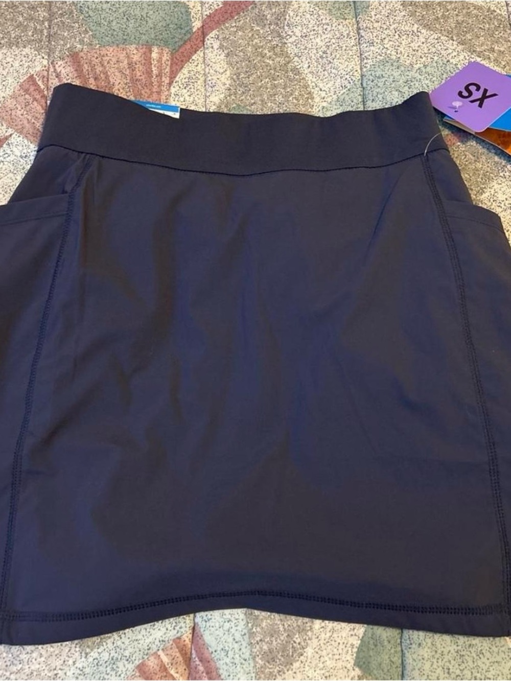 Columbia Navy Blue Athletic Mini Skort with Side Pockets